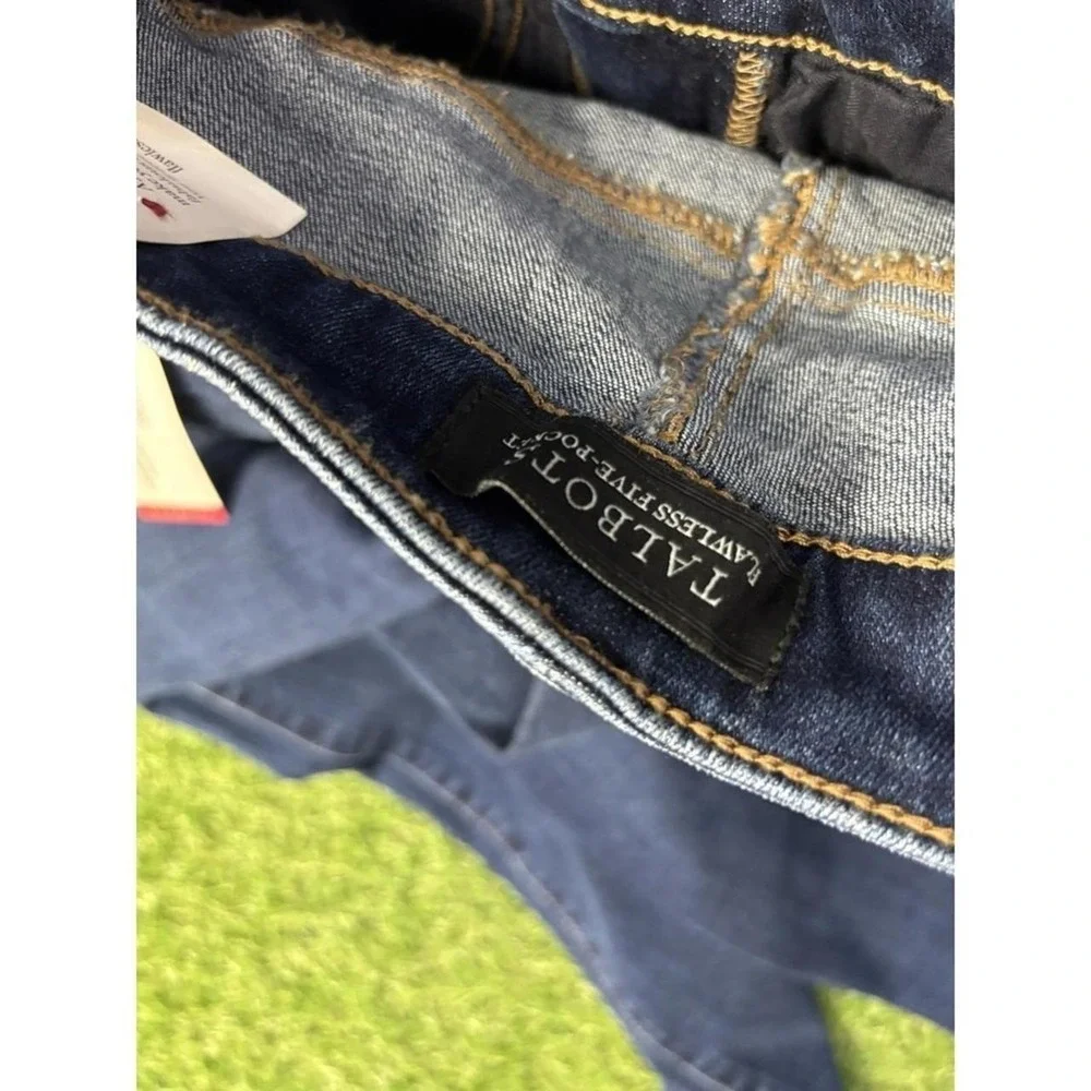 Talbots jeans womens size 2 high waist straight leg blue denim